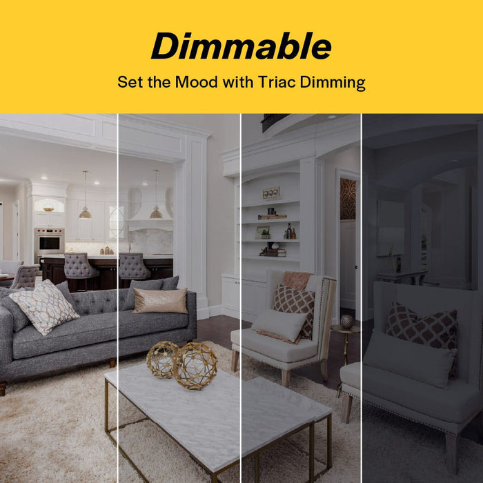 Halco DFDLG6-13-CS ProLED Select Direct Fit Gimbal Downlight 6 Inch 13W CCT Selectable 2700K/3000K/3500K/4000K/5000K 90 Degree Tilt Dimmable T20 JA8 (82120)