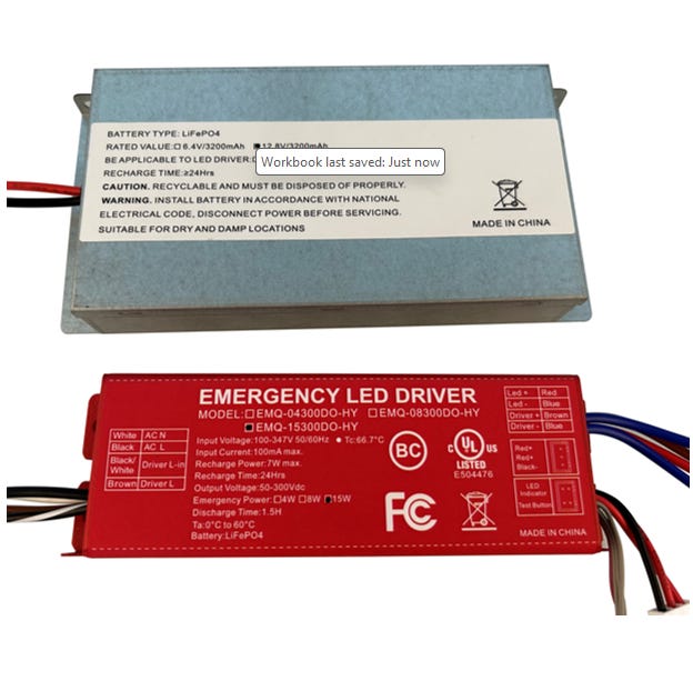 Halco LPWP-3-EM-15W Emergency Battery 15W/90 Minute For Model LPWP-3 [EMQ-15300DO-HY] (39867)