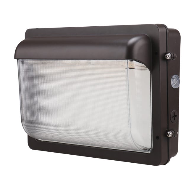 Halco LPWP-2-LS-CS-U-BZ Low Profile Wall Pack Size 2 Selectable 3900-7800Lm 30W/40W/50W/60W 3000K/4000K/5000K Photocell Enable-Disable 120-277VAC Bronze (39861)