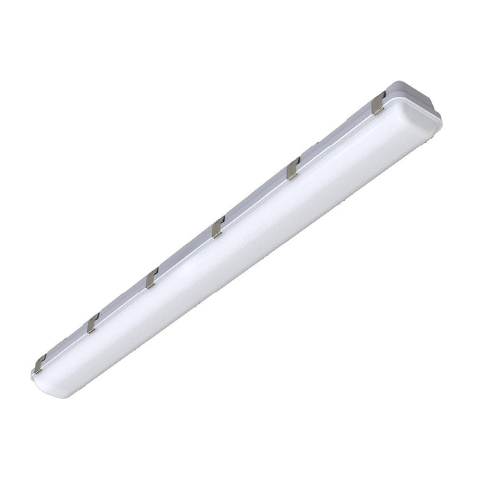 Halco LVPT-4-LS-CS-U LED Linear Vaportight 4 Foot with Controls Ready 3.5mm Receptacle Selectable 5600Lm/6900Lm/8172Lm 40W/50W/60W 3500K/4000K/5000K 120-277V Suspended Chain Mount (28111)