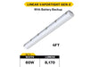 Halco LVPT-4-LS-CS-U-EM 4 Foot LED Linear Vaportight Selectable 40W/50W/60W 5600Lm/6900Lm/8170Lm 3500K/4000K/5000K Emergency Driver Battery Backup (28116)