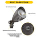 Halco MBUL-10-CS-U-BZ LED Mini Bullet Flood 10W CCT Selectable 3000K/4000K/5000K 120-277V 60 Degree Beam Angle Non-Dimmable Bronze With Optional Photocell (25590)