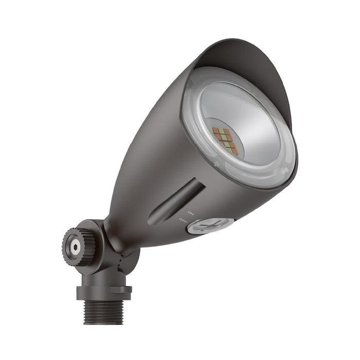Halco MBUL-10-CS-U-BZ LED Mini Bullet Flood 10W CCT Selectable 3000K/4000K/5000K 120-277V 60 Degree Beam Angle Non-Dimmable Bronze With Optional Photocell (25590)