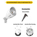 Halco MBUL-10-CS-U-WH LED Mini Bullet Flood 10W CCT Selectable 3000K/4000K/5000K 120-277V 60 Degree Beam Angle Non-Dimmable White With Optional Photocell (25591)