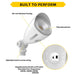Halco MBUL-10-CS-U-WH LED Mini Bullet Flood 10W CCT Selectable 3000K/4000K/5000K 120-277V 60 Degree Beam Angle Non-Dimmable White With Optional Photocell (25591)