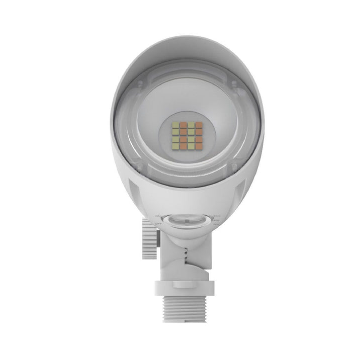 Halco MBUL-10-CS-U-WH LED Mini Bullet Flood 10W CCT Selectable 3000K/4000K/5000K 120-277V 60 Degree Beam Angle Non-Dimmable White With Optional Photocell (25591)