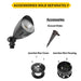 Halco MBUL-10-CS-U-BL LED Mini Bullet Flood 10W CCT Selectable 3000K/4000K/5000K 120-277V 60 Degree Beam Angle Non-Dimmable Black With Optional Photocell (25592)
