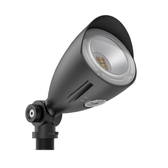 Halco MBUL-10-CS-U-BL LED Mini Bullet Flood 10W CCT Selectable 3000K/4000K/5000K 120-277V 60 Degree Beam Angle Non-Dimmable Black With Optional Photocell (25592)