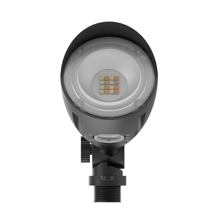 Halco MBUL-10-CS-U-BL LED Mini Bullet Flood 10W CCT Selectable 3000K/4000K/5000K 120-277V 60 Degree Beam Angle Non-Dimmable Black With Optional Photocell (25592)