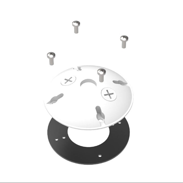 Halco MBUL-CV-WH Junction Box Cover White With EPDM Form 2 Plugs 4 Screws For J-Box MBUL-JB-WH (25604)
