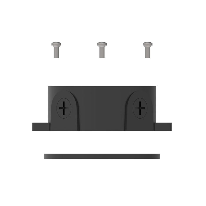 Halco MBUL-JB-BL Junction Box Housing Black With EPDM Form 4 Plugs 4 Screws And 1 Grounding Screw For Wall Or Ceiling Mounting MBUL Mini Bullet Flood (25602)