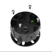 Halco MBUL-JB-BL Junction Box Housing Black With EPDM Form 4 Plugs 4 Screws And 1 Grounding Screw For Wall Or Ceiling Mounting MBUL Mini Bullet Flood (25602)