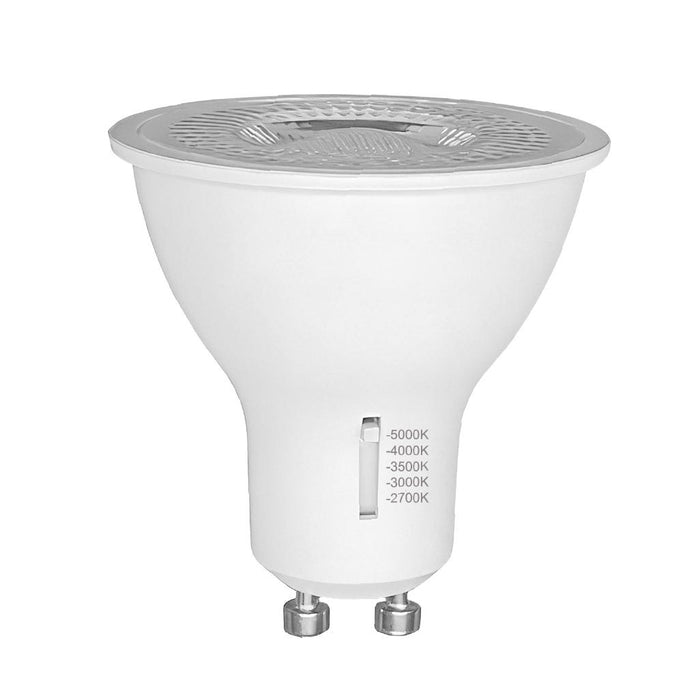 Halco MR16WFL7-9CS-GU10-LED3-D-T20 LED MR16 Wide Flood GU10 Base 6.5W White CCT Selectable 2700K/3000K/3500K/4000K/5000K 60 Degree 120V 500Lm Dimmable (20549)