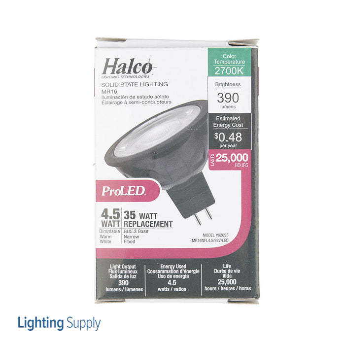 Halco MR16FL4.5/827/LED MR16 4.5W Black 2700K GU5.3 (82095)