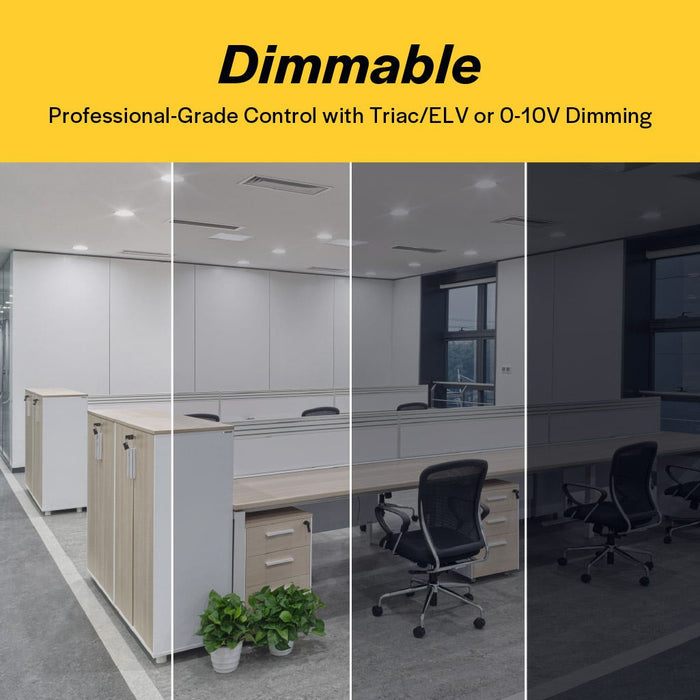 Halco CDLEM-4-LS-CS-WH-DDV 4 Inch Downlight Selectable 600Lm/800Lm/1000Lm 2700K/3000K/3500K/4000K/5000K 120-277V Triac/ELV/0-10V Emergency Battery Backup White Reflector/Flange (89218)