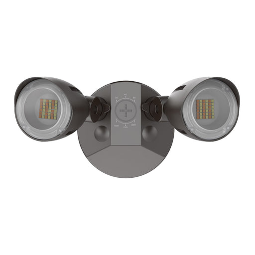 Halco PFL-LS-CS-U-BZ Patrol LED Security Flood Dual Heads Selectable 1450Lm/2175Lm/2900Lm 10W/15W/20W 3000K/4000K/5000K 120-277 VAC Bronze No Motion Sensor (25596)