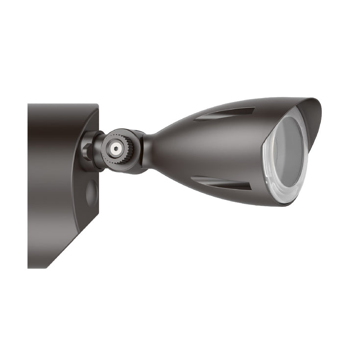 Halco PFL-LS-CS-U-BZ Patrol LED Security Flood Dual Heads Selectable 1450Lm/2175Lm/2900Lm 10W/15W/20W 3000K/4000K/5000K 120-277 VAC Bronze No Motion Sensor (25596)