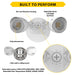 Halco PFL-LS-CS-U-WH Patrol LED Security Flood Dual Heads Selectable 1450Lm/2175Lm/2900Lm 10W/15W/20W 3000K/4000K/5000K 120-277 VAC White No Motion Sensor (25597)