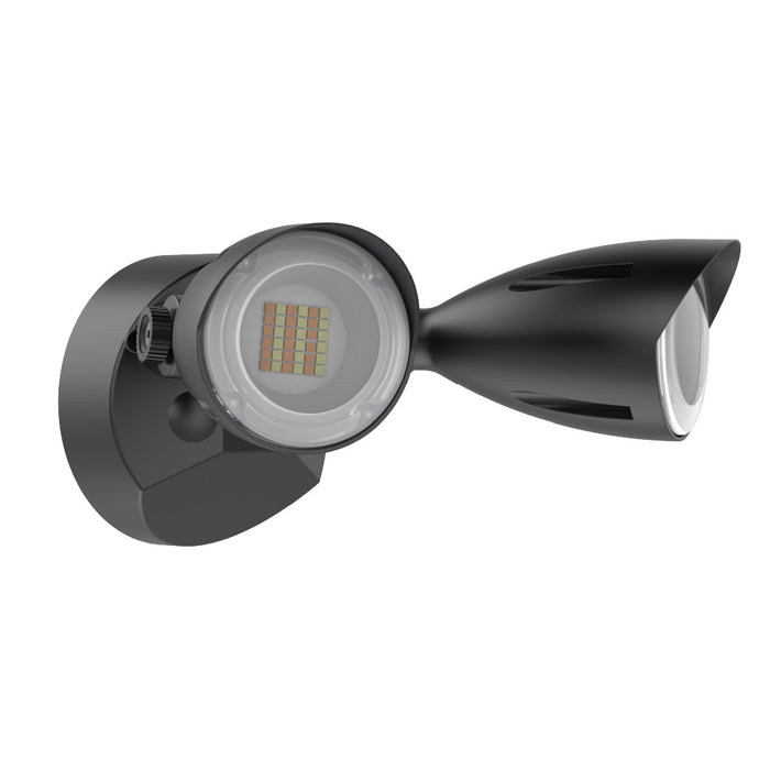 Halco PFL-LS-CS-U-BL Patrol LED Security Flood Dual Heads Selectable 1450Lm/2175Lm/2900Lm 10W/15W/20W 3000K/4000K/5000K 120-277 VAC Black No Motion Sensor (25598)