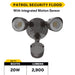 Halco PFL-LS-CS-U-BZ-SR Patrol LED Security Flood Dual Heads Selectable 1450Lm/2175Lm/2900Lm 10W/15W/20W 3000K/4000K/5000K 120-277 VAC Bronze With Motion Sensor (25593)