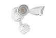 Halco PFL-LS-CS-U-WH-SR Patrol LED Security Flood Dual Heads Selectable 1450Lm/2175Lm/2900Lm 10W/15W/20W 3000K/4000K/5000K 120-277 VAC White With Motion Sensor (25594)
