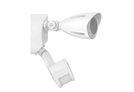 Halco PFL-LS-CS-U-WH-SR Patrol LED Security Flood Dual Heads Selectable 1450Lm/2175Lm/2900Lm 10W/15W/20W 3000K/4000K/5000K 120-277 VAC White With Motion Sensor (25594)
