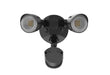 Halco PFL-LS-CS-U-BL-SR Patrol LED Security Flood Dual Heads Selectable 1450Lm/2175Lm/2900Lm 10W/15W/20W 3000K/4000K/5000K 120-277 VAC Black With Motion Sensor (25595)