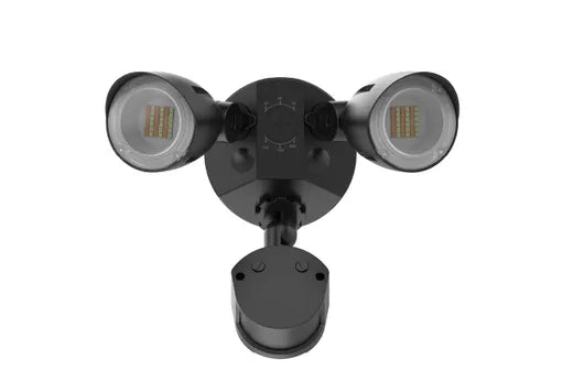 Halco PFL-LS-CS-U-BL-SR Patrol LED Security Flood Dual Heads Selectable 1450Lm/2175Lm/2900Lm 10W/15W/20W 3000K/4000K/5000K 120-277 VAC Black With Motion Sensor (25595)