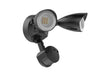 Halco PFL-LS-CS-U-BL-SR Patrol LED Security Flood Dual Heads Selectable 1450Lm/2175Lm/2900Lm 10W/15W/20W 3000K/4000K/5000K 120-277 VAC Black With Motion Sensor (25595)
