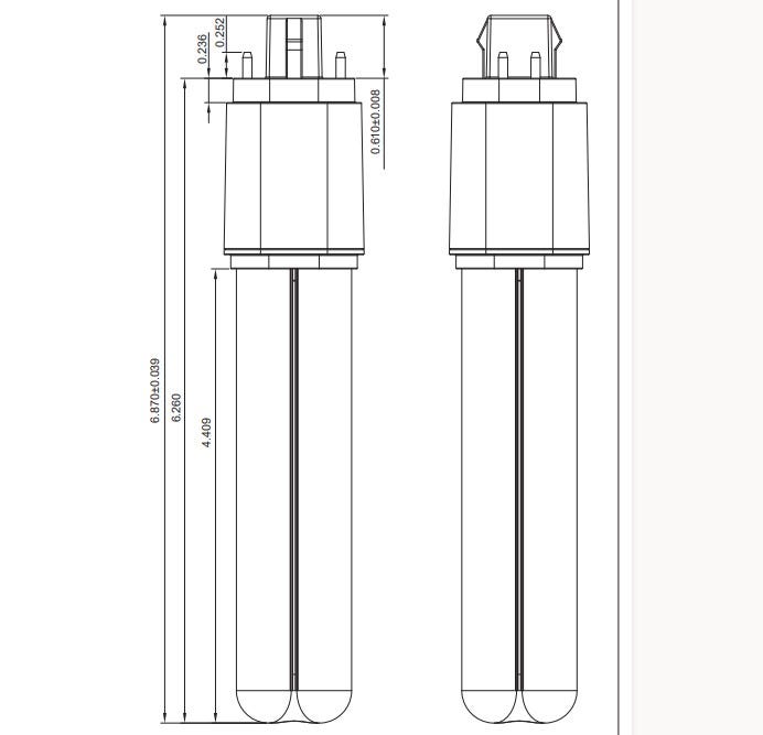 Halco PL10O-850-HYBE-4P-LED-D 9.5W Omni Directional LED 4-Pin Plug-In 5000K Hybrid - Type A Electronic Ballast/Type B Dimmable (Type A Only) (82146)