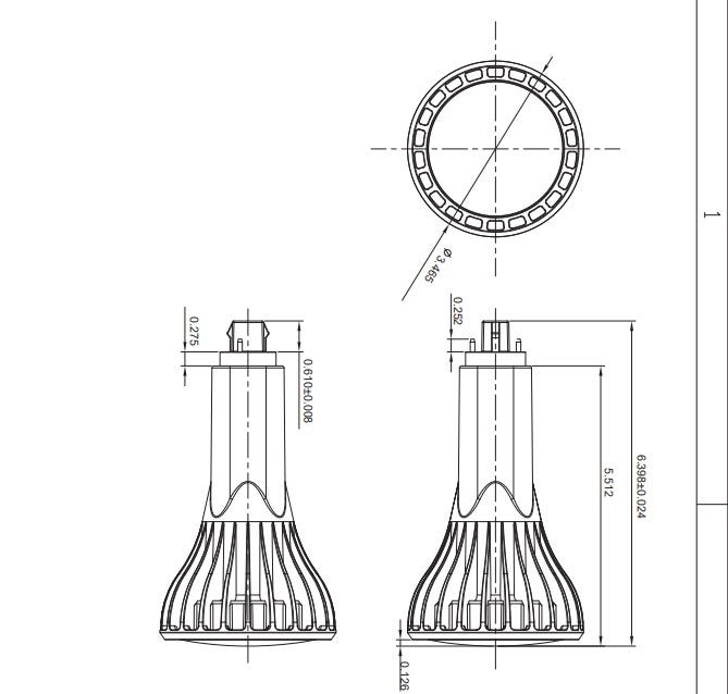 Halco PLT17V-850-BYP-2P-LED 16.5W Vertical LED 2-Pin Plug In Lamp 5000K Ballast Bypass Type B Non-Dimmable G24d Base (82161)