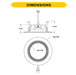 Halco RDLC-4-CS-BT-120V Residential Retrofit Downlight 4 Inch 700lm 7.5W CCT Selectable 2700K/3000K/3500K/4000K/5000K Baffle Trim 120V Triac Dimming (89015)