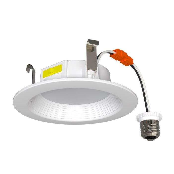 Halco RDLC-4-CS-BT-120V Residential Retrofit Downlight 4 Inch 700lm 7.5W CCT Selectable 2700K/3000K/3500K/4000K/5000K Baffle Trim 120V Triac Dimming (89015)
