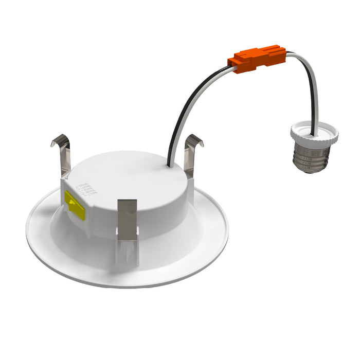 Halco RDLC-4-CS-ST-120V Residential Retrofit Downlight 4 Inch 700lm 7.5W CCT Selectable 2700K/3000K/3500K/4000K/5000K Smooth Trim 120V Triac Dimming (89016)