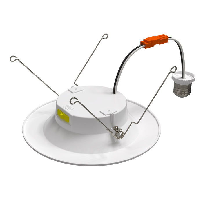Halco RDLC-6-CS-BT-120V Residential Retrofit Downlight 6 Inch 900lm 10W CCT Selectable 2700K/3000K/3500K/4000K/5000K Baffle Trim 120V Triac Dimming (89017)