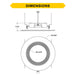 Halco RDLC-6-CS-BT-120V Residential Retrofit Downlight 6 Inch 900lm 10W CCT Selectable 2700K/3000K/3500K/4000K/5000K Baffle Trim 120V Triac Dimming (89017)