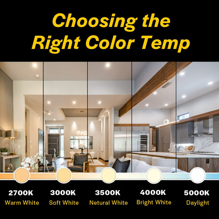 Halco DFDLG6-13-CS ProLED Select Direct Fit Gimbal Downlight 6 Inch 13W CCT Selectable 2700K/3000K/3500K/4000K/5000K 90 Degree Tilt Dimmable T20 JA8 (82120)