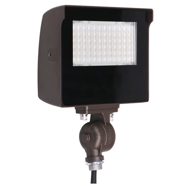 Halco SFLD-15-CS-U-BZ-PC Sektor LED Floodlight Bronze With Lens Shift Technology 15W CCT Selectable 3000K/4000K/5000K 120-277Vac 0-10V Dimming (22900)