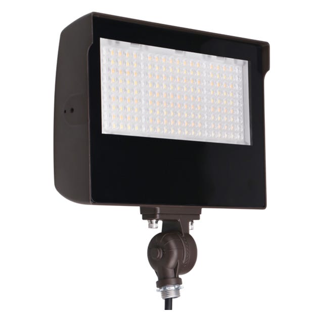 Halco SFLD2-HLS-CS-U-BZ-PC Sektor LED Floodlight Bronze With Lens Shift Technology Selectable 6500Lm-11840Lm 50W/60W/80W 3000K/4000K/5000K 120-277VAC 0-10V Dimming (22906)