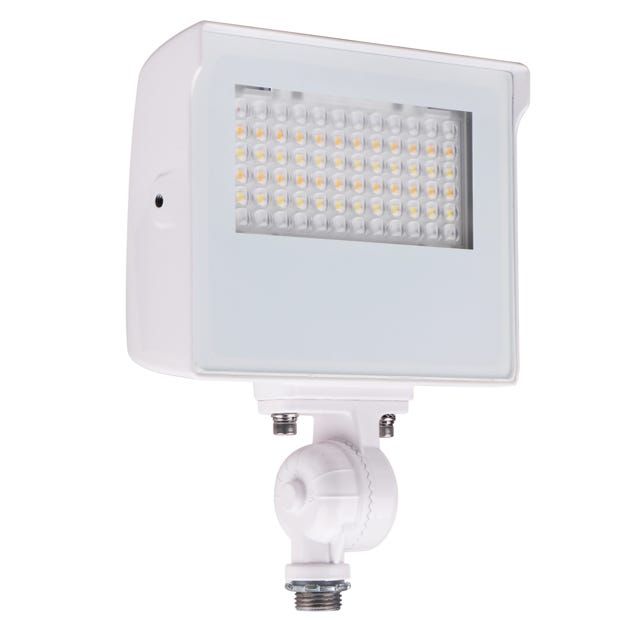Halco SFLD1-LS-CS-U-WH-PC Sektor LED Floodlight White With Lens Shift Technology Selectable 1950Lm-4440Lm 15W/20W/30W 3000K/4000K/5000K 120-277VAC 0-10V Dimming (22903)