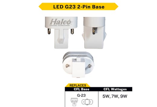 Halco PLS3H-8CS-HYB-G23-LED2 LED Single Tube Horizontal Plug-In Lamp G23 2-Pin Base 3.5W CCT Selectable 3000K/3500K/4000K/5000K Hybrid Type A Type B Non-Dimmable (82844)
