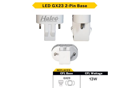 Halco PLS5H-8CS-HYB-GX23-LED2 LED Single Tube Horizontal Plug-In Lamp GX23 2-Pin Base 5.5W CCT Selectable 3000K/3500K/4000K/5000K Hybrid Type A Type B Non-Dimmable (82845)