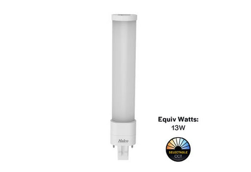 Halco PLS5H-8CS-HYB-GX23-LED2 LED Single Tube Horizontal Plug-In Lamp GX23 2-Pin Base 5.5W CCT Selectable 3000K/3500K/4000K/5000K Hybrid Type A Type B Non-Dimmable (82845)