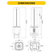 Halco PLD7O-8CS-HYB-GX32-LED2 LED Double Tube Omni-Directional Plug-In Lamp Gx32 2-Pin Base 7W CCT Selectable 3000K/3500K/4000K/5000K Hybrid Type A-Type B Non-Dimmable (82847)