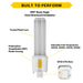 Halco PLD7O-8CS-HYB-GX32-LED2 LED Double Tube Omni-Directional Plug-In Lamp Gx32 2-Pin Base 7W CCT Selectable 3000K/3500K/4000K/5000K Hybrid Type A-Type B Non-Dimmable (82847)