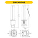 Halco PLD9O-8CS-HYB-GX32-LED2 LED Double Tube Omni-Directional Plug-In Lamp Gx32 2-Pin Base 9W CCT Selectable 3000K/3500K/4000K/5000K Hybrid Type A-Type B Non-Dimmable (82848)