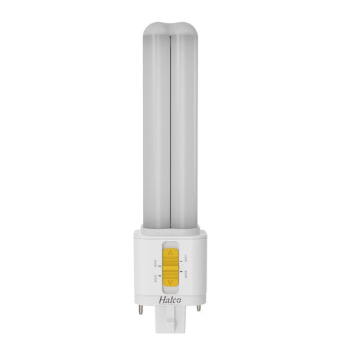 Halco PLD9O-8CS-HYB-GX32-LED2 LED Double Tube Omni-Directional Plug-In Lamp Gx32 2-Pin Base 9W CCT Selectable 3000K/3500K/4000K/5000K Hybrid Type A-Type B Non-Dimmable (82848)