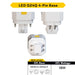 Halco PLD7O-8CS-HYB-G24Q-LED2-D LED Double Tube Omni-Directional Plug-In Lamp G24Q 4-Pin Base 7W CCT Selectable 3000K/3500K/4000K/5000K Hybrid Type A-Type B Dimmable (82850)