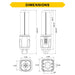 Halco PLD7O-8CS-HYB-G24Q-LED2-D LED Double Tube Omni-Directional Plug-In Lamp G24Q 4-Pin Base 7W CCT Selectable 3000K/3500K/4000K/5000K Hybrid Type A-Type B Dimmable (82850)
