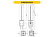 Halco PLD9O-8CS-HYB-G24D-LED2 LED Double Tube Omni-Directional Plug-In Lamp G24D 2-Pin Base 9W CCT Selectable 3000K/3500K/4000K/5000K Hybrid Type A Type B Non-Dimmable (82851)